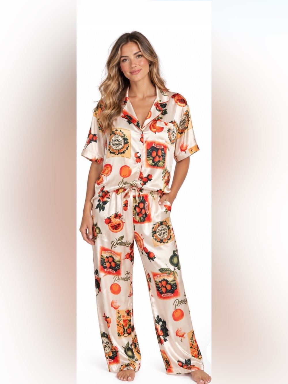 MIDNIGHT BAKERY- Women's Print Satin feel Pajama 
Make me an offer 🩷
